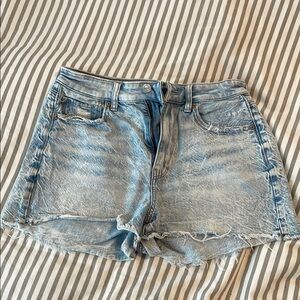 American Eagle Outfitters Blue Jean Shorts High-Waisted Relaxed Fit